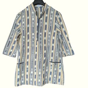 Emerson Fry Cotton Ikat Tunic Top Size Large